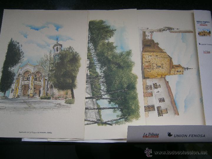 Arte: Coleccion 25 l&aacute;minas Luis Sancho Alcaide - Edificios singulares Albacete - Foto 5