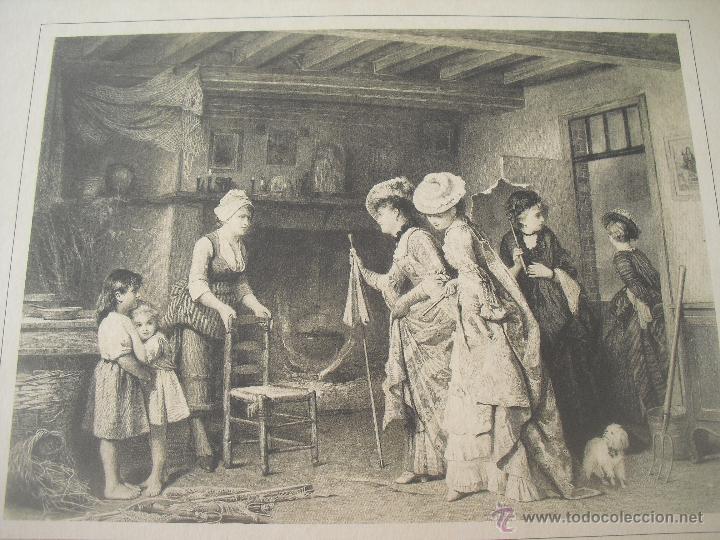 Arte: Lamina L'Hospitalit&eacute; &aacute; la Chaumi&eacute;re.  4733. 30 x 24 cm