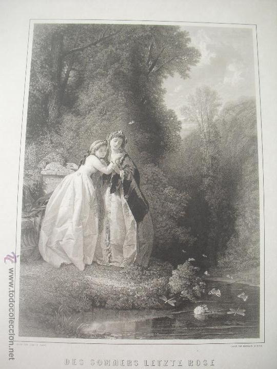 Arte: Lamina Des Sommers Letzte Rose. Hermann Eichens. VS 575.  30 x 24 cm