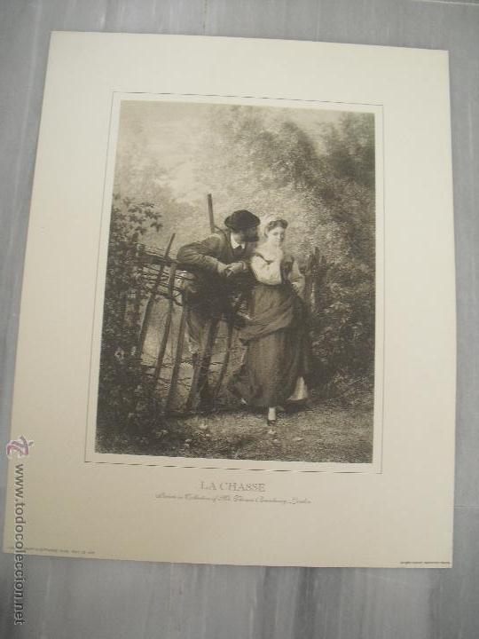 Arte: Lamina La Chasse, La caza. CD 4872. 30 x 24 cm