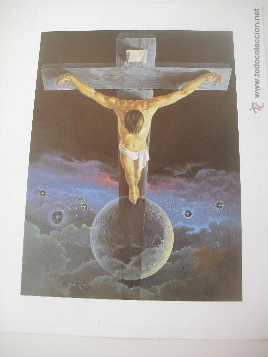 Kunst: Lamina Cristo Cruxificado. Serie Gabriel n&ordm; 454. Vicente Roso.30 x 24 cm