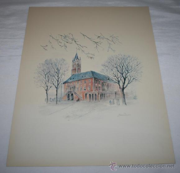 Kunst: LAMINA CON BONITO DIBUJO DE ELENA OLIVERA - EUROPA N&ordm; 3 - 1979 - VER FOTOS
