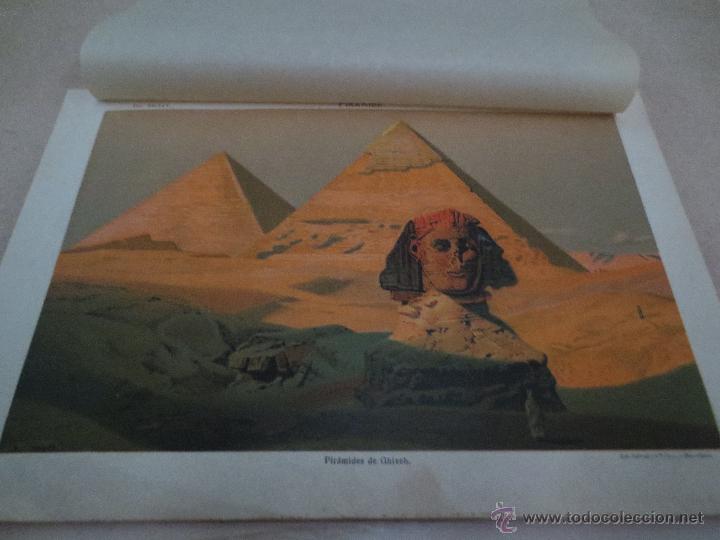 Kunst: antigua lamina. piramides de egipto