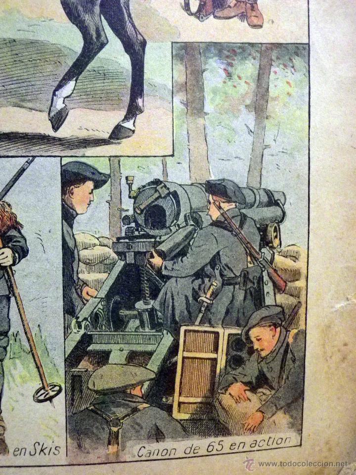 Kunst: LAMINA ANTIGUA, IMAGERIE QUANTIN, SERIE 21, N&ordm; 2, 1920s, ARMEE FRANCAISE, CHASSEURS ALPINS, WW1