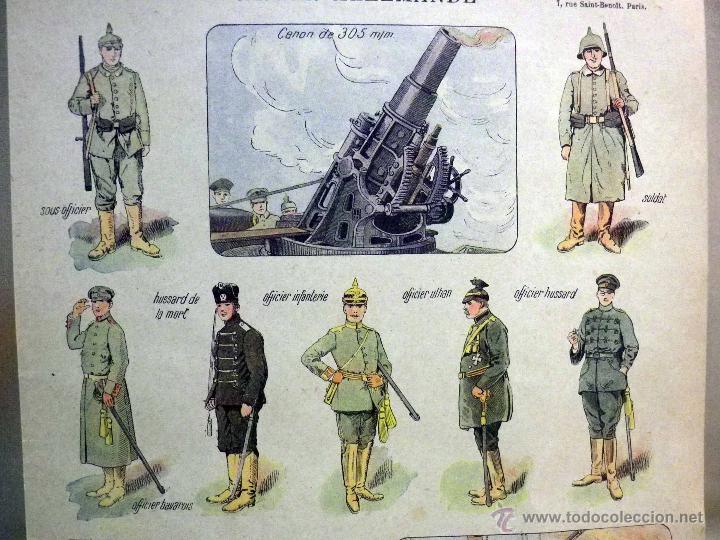 Arte: LAMINA ANTIGUA, IMAGERIE QUANTIN, SERIE 21, N&ordm; 5, 1920s, ARMEE ALLEMANDE, EJERCITO ALEMAN, WW1