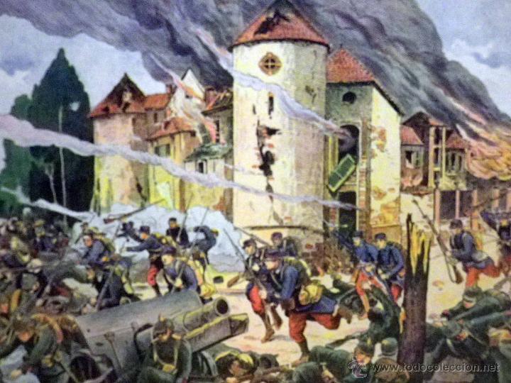 Arte: LAMINA ANTIGUA, IMAGERIE QUANTIN, SERIE 21, N&ordm; 15, 1920s, BATALLA DE LA MARNE, WW1