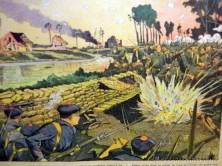 Arte: LAMINA ANTIGUA, IMAGERIE QUANTIN, SERIE 21, N&ordm; 16, 1920s, BATALLA DE L'YSER, WW1