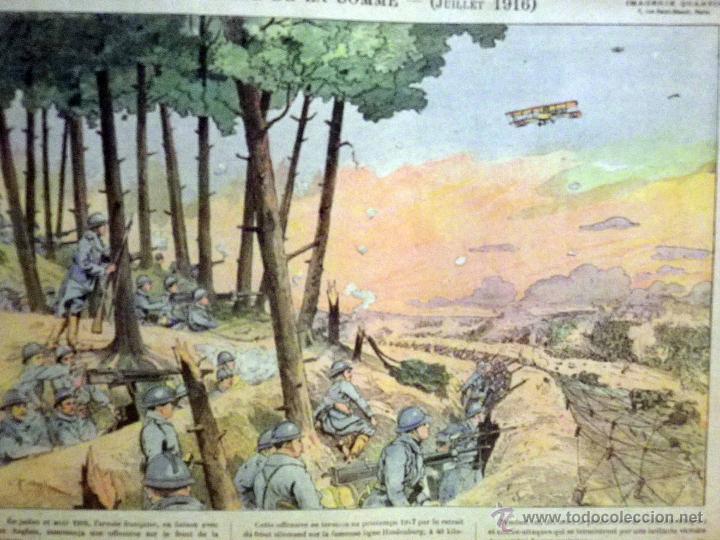Arte: LAMINA ANTIGUA, IMAGERIE QUANTIN, SERIE 21, N&ordm; 18, 1920s, BATALLA DE LA SOMME, WW1