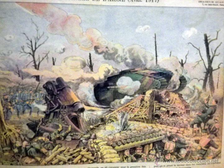 Arte: LAMINA ANTIGUA, IMAGERIE QUANTIN, SERIE 21, N&ordm; 20, 1920s, BATALLA DE L'AISNE, WW1