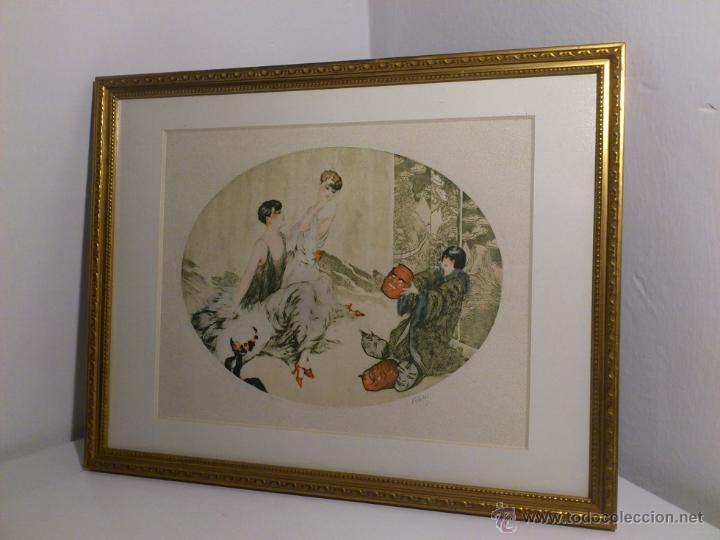 Kunst: Extra&ntilde;o Grafico Firmado Rossi con Marco Bonito Ancho 38cm