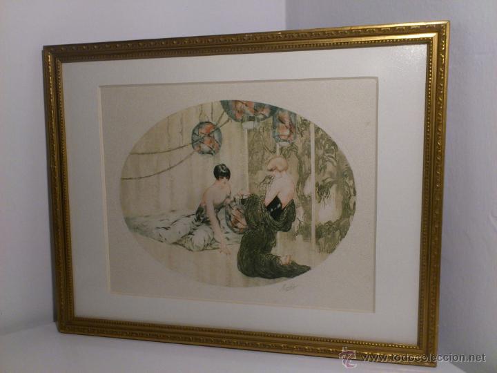 Kunst: Extra&ntilde;o Grafico Firmado Rossi con Marco Bonito Ancho 38cm