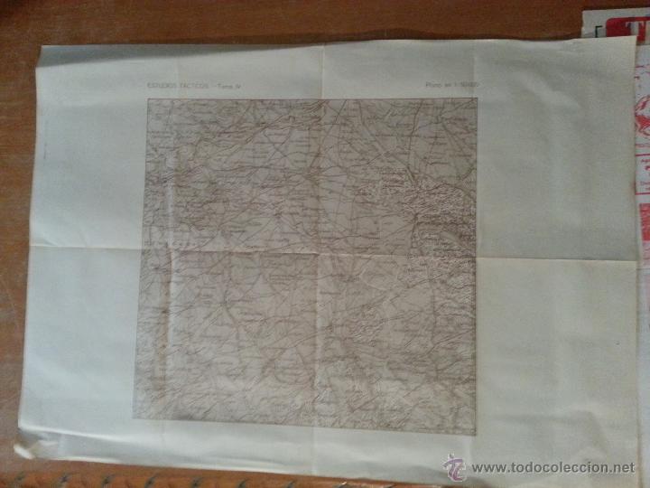 Arte: antiguo gran mapa militar de estudios tacticos, - Foto 1