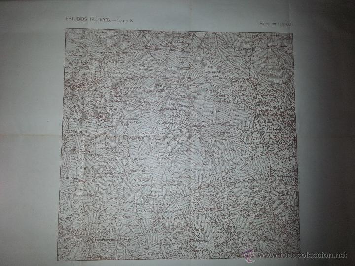 Arte: antiguo gran mapa militar de estudios tacticos, - Foto 2