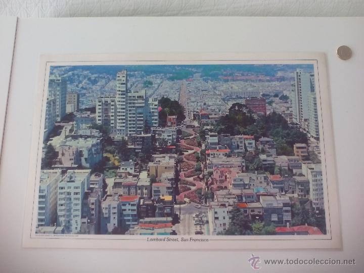 Art: Antigua l&aacute;mina Lombard Street, San Francisco. California Estados Unidos Smith Novelty. 400252