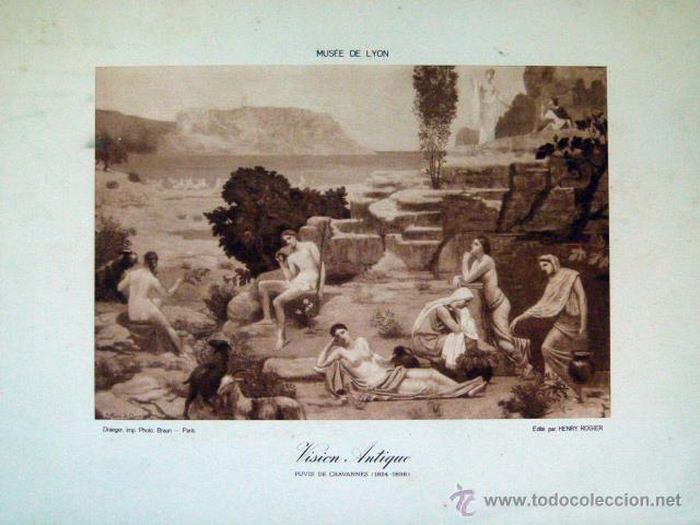 Arte: Antigua L&aacute;mina Musee de Lyon - Foto 1