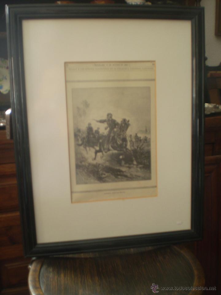 Arte: LAMINA MILITAR ATAQUE DE 1885 DE LIBRO - Foto 2
