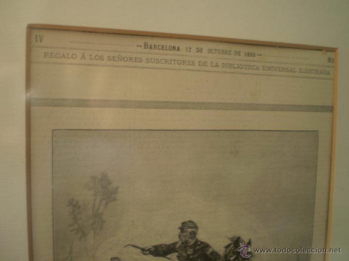 Arte: LAMINA MILITAR ATAQUE DE 1885 DE LIBRO - Foto 3