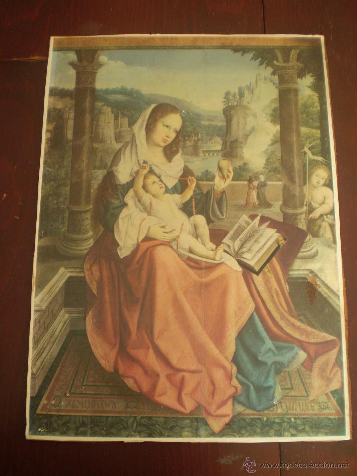 Arte: LAMINA VIRGEN CON NI&Ntilde;O - Foto 1