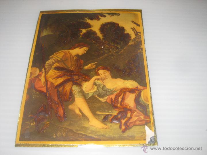Art: Reproduci&oacute;n Romantica, con relieve sobre aluminio.