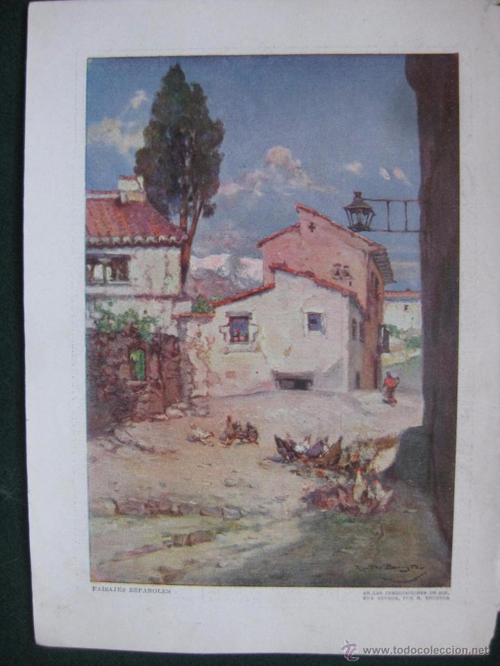 Art: BLANCO Y NEGRO - FIRMADO RICARDO BRUGADA- INMEDIACIONES DE SIERRA NE -LAMINA ANTIGUA DE LA REVISTA