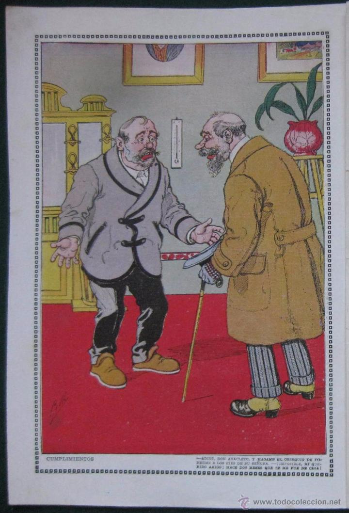 Art: BLANCO Y NEGRO - FIRMADO CILLA -CUMPLIMIENTOS- LAMINA ANTIGUA DE LA REVISTA