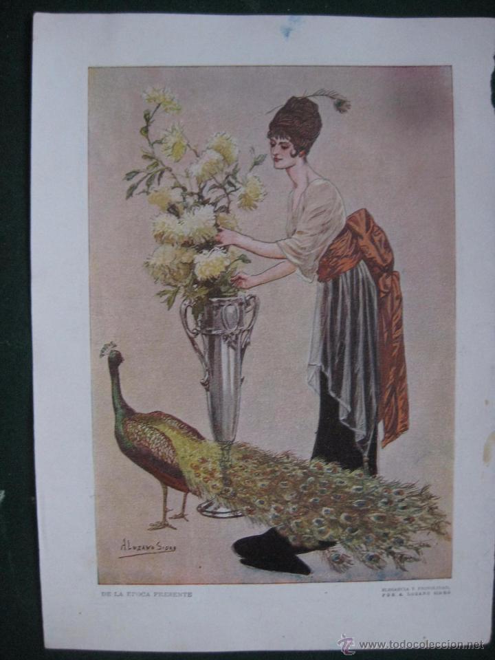 Art: BLANCO Y NEGRO- FIRMADO LOZANO SIDRO - DE LA EPOCA PRESENTE - LAMINA ANTIGUA