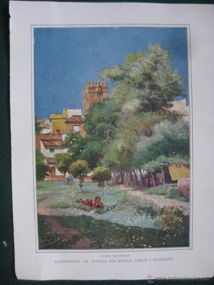 Art: BLANCO Y NEGRO- FIRMADO MANUEL GARCIA RODRIGUEZ-ALREDEDORES DE SEVILLA - DIBUJO REVISTA