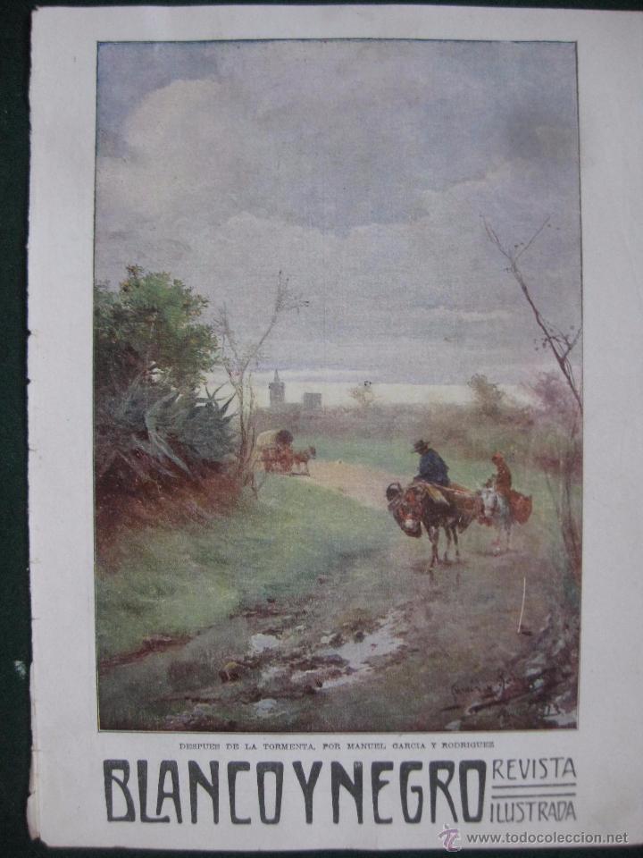 Art: BLANCO Y NEGRO- FIRMADO MANUEL GARCIA RODRIGUEZ-DESPUES DE LA TORMENTA - DIBUJO REVISTA