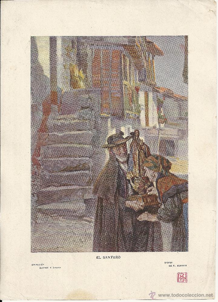 Art: BLANCO Y NEGRO - LAMINA DEL BLANCO Y NEGRO-DIBUJO DE F.ALBERTI - EL SANTERO