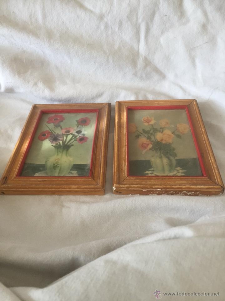 Kunst: PAREJA DE CUADROS MUY ANTIGUOS Y BONITOS