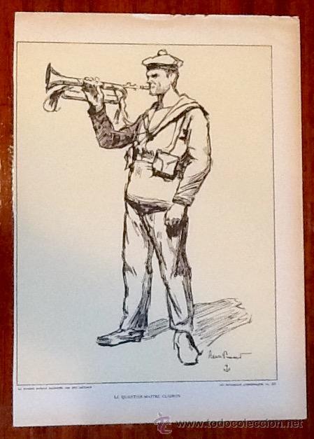 Kunst: LAMINA FRANCESA. A&Ntilde;OS 30. MARINA- MILITAR. ENVIO INCLUIDO EN EL PRECIO.