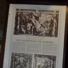 Arte: CHARLAS DE MUSEO LAS ALEGORIAS DE RUBENS POR JOSE FRANCES 1PAGINA Y VUELTA LA ESFERA 1916. Lote 55013194