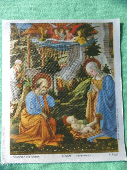 Art: Fra Filippo Lippi - La Adoraci&oacute;n del Ni&ntilde;o - lamina en seda - printed in italy