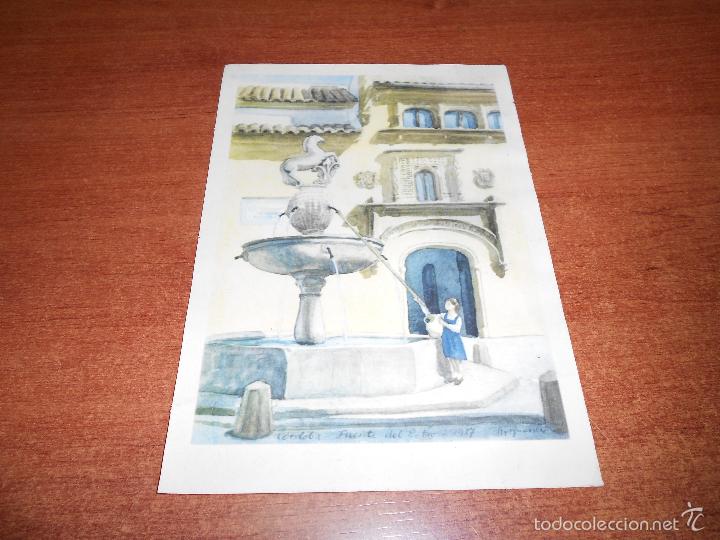 Art: antigua l&aacute;mina, C&oacute;rdoba, Fuente del Potro1957