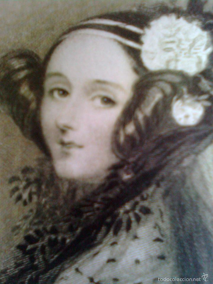 Art: Retrato de Ada Mostr&oacute; Byron Lovelace - National Gallery - Facsimil repro cartulina A4