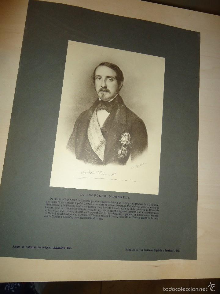 Art: 1912 - D. LEOPOLDO O'DONELL (SANTA CRUZ DE TENERIFE 1809) - RETRATO Y BREVE BIOGRAF&Iacute;A - 40X29,5