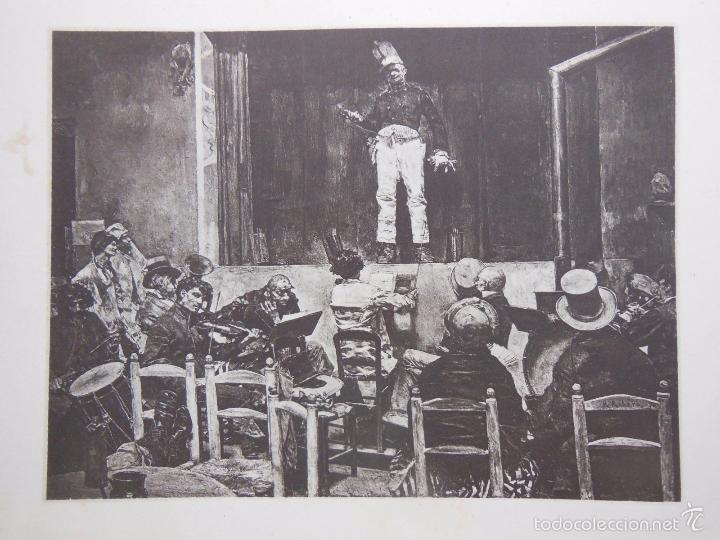 Art: Antigua L&aacute;mina : CAF&Eacute; CONCERT. RIBERA Roman. 1880. Renaixensa