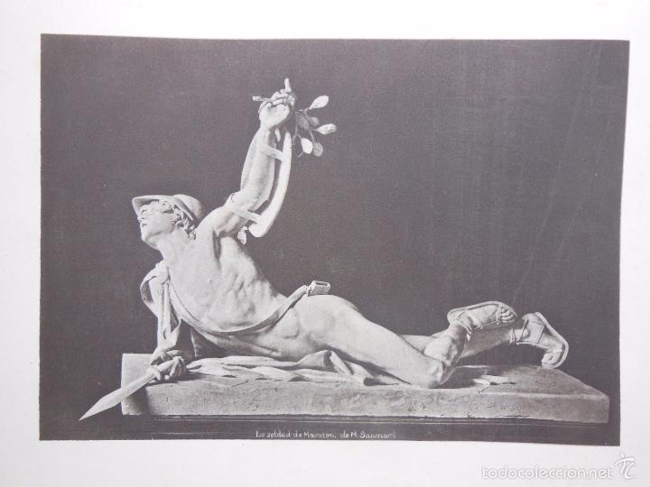 Art: Antigua L&aacute;mina : LO SOLDAT DE MARATON. SANMARTI M. 1880. Renaixensa