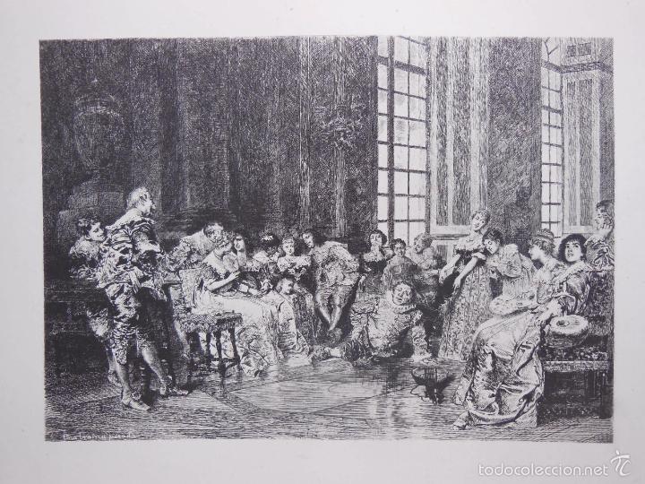Art: Antigua L&aacute;mina : UNA BROMA PESADA. CASANOVA Francisco. 1880. Renaixensa