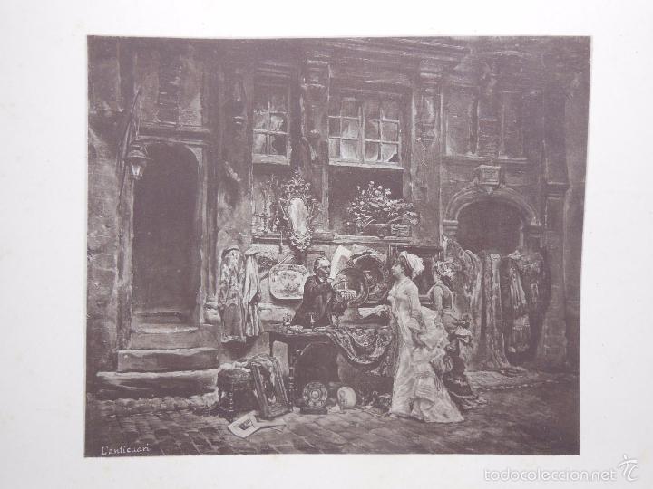Art: Antigua L&aacute;mina :  L'ANTICUARI. REIN&Eacute;S A. 1880. Renaixensa