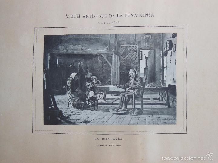 Art: Antigua Lamina : LA RONDALLA. LLIMONA Joan. 1883. Album Art&iacute;stich de la Renaixensa.