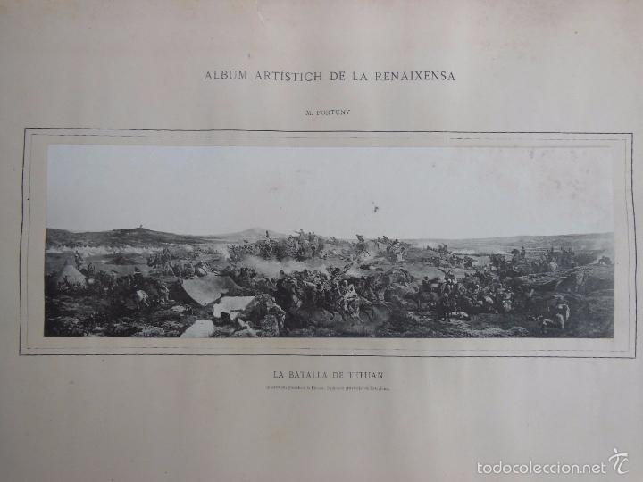 Art: Antigua Lamina : LA BATALLA DE TETUAN. FORTUNY M. 1882. Album Art&iacute;stich de la Renaisxensa.