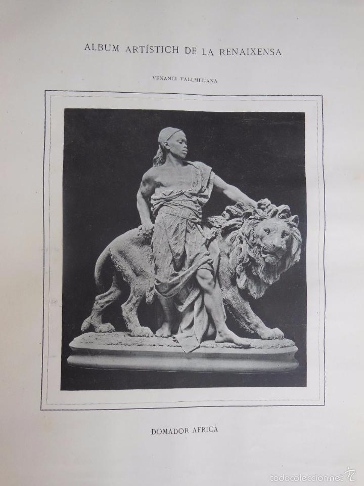 Art: Antigua Lamina : DOMADOR AFRIC&Aacute;. VALLMITJANA Venanci. 1882. Album Art&iacute;stich de la Renaixensa.