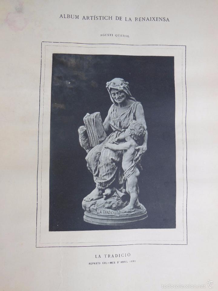 Kunst: Antigua Lamina : LA TRADICI&Oacute;. QUEROL Agust&iacute;. 1883. Album Art&iacute;stich de la Renaixensa.