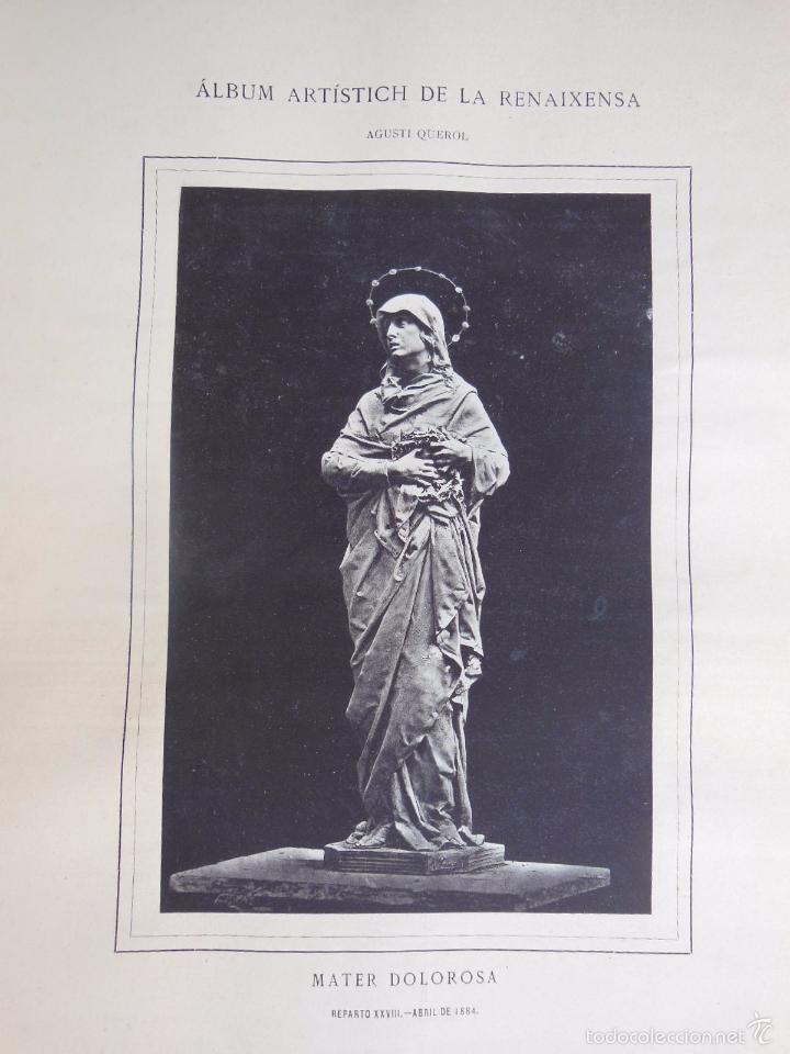 Kunst: Antigua Lamina : MATER DOLOROSA. QUEROL Agust&iacute;. 1884. Renaixensa
