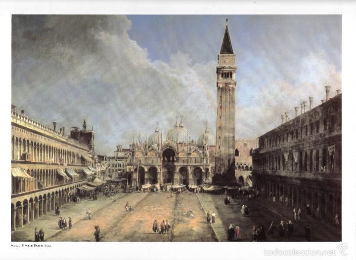 Art: CANALETTO - PLAZA DE SAN MARCOS VENECIA ANTES DE 1723 - LAMINA - MEDIDAS 29,5 x 23