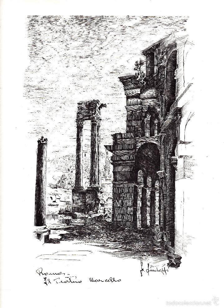 Art: ROMA - TEATRO MARCELLO - LAMINA - MEDIDAS 24 x 35