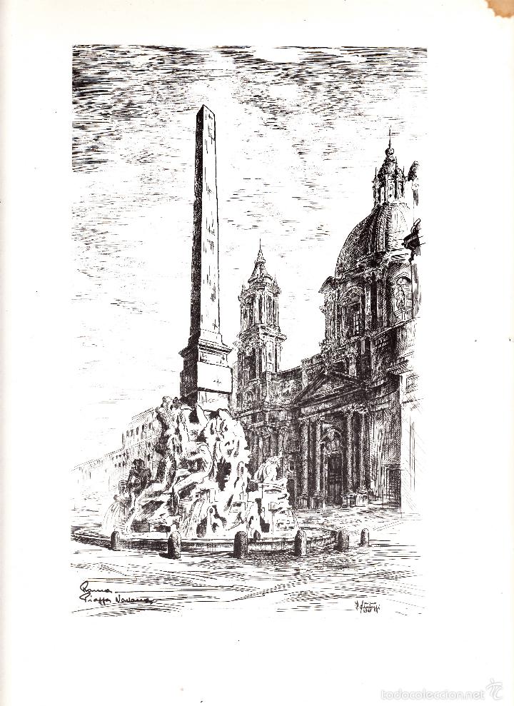 Art: ROMA - PIAZZA NAVONA - LAMINA - MEDIDAS 24 x 35