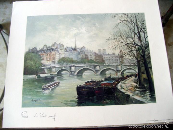 Art: PARIS - LE PONT NEUF - GORGES B. - LAMINA - MEDIDAS 44,5 x 36,5
