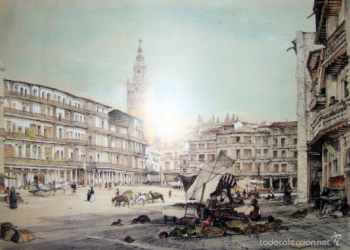 Art: PLAZA DE SAN FRANCISCO - COLECCION DEL DUQUE DE SEGORBE - LAMINA - MEDIDAS 49 x 32,5